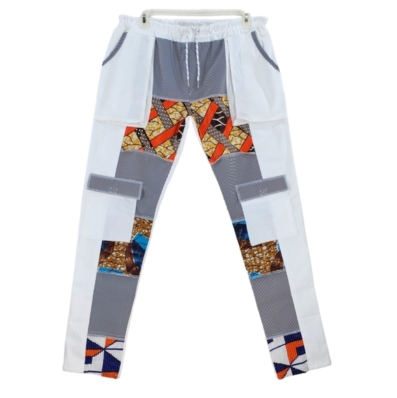 Rhone Styles Other - Rhone Cargo Pant White Patchwork Multicolor Drawstring Jogger Men 34x33 Festival